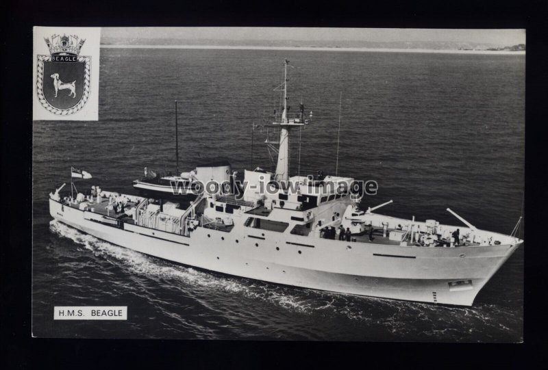 na9911 - Royal Navy Survey Ship - HMS Beagle - postcard