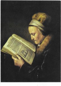 Rembrandt's  Mother by Gerard Dou 1613-1675 4 by 6