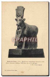 Postcard Ancient Egypt Egyptian Museum Cairo Psammetichos before the cow Hath...