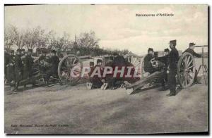Old Postcard Army Maneuvers d & # 39artillerie