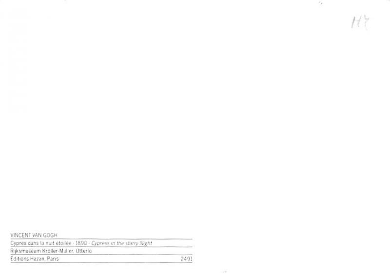 Vincent Van Gogh - Cyprss in the Starry Night