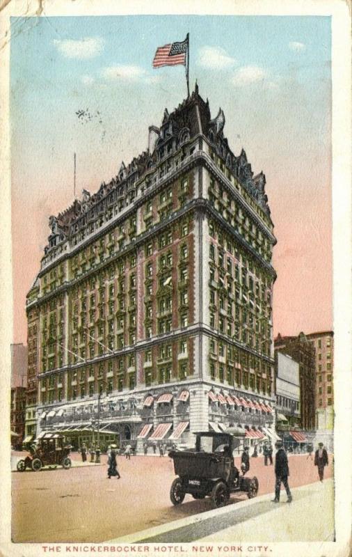 NEW YORK, N.Y., The Knickerbocker Hotel, Cars (1916) Stamp