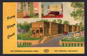 h2383 - HOT SPRINGS Arkansas 1950 Perry Plaza Court Motel