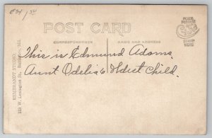 RPPC Maryland Cute Boy George Edmond Adams / Edelman Murphy Family Postcard H24