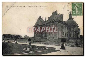 Old Postcard surroundings Melun Chateau of Vaux le Vicomte