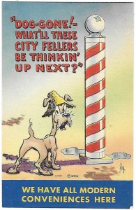 Comic Dog and Barber Pole Dog-Gone What'll these City Fellers Think Up Next?