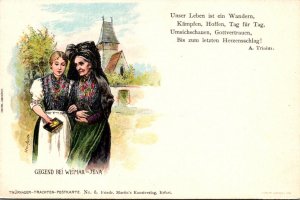 Germany Weimar Gegend Bei Weimar Local Women In Traditional Costume