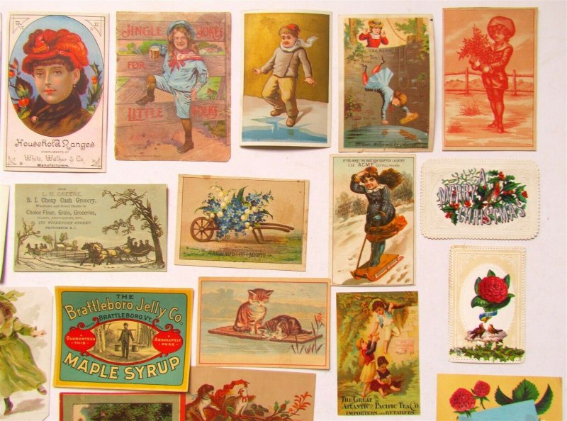 LOT of 36 ANTIQUE VICTORIAN TRADE CARDS