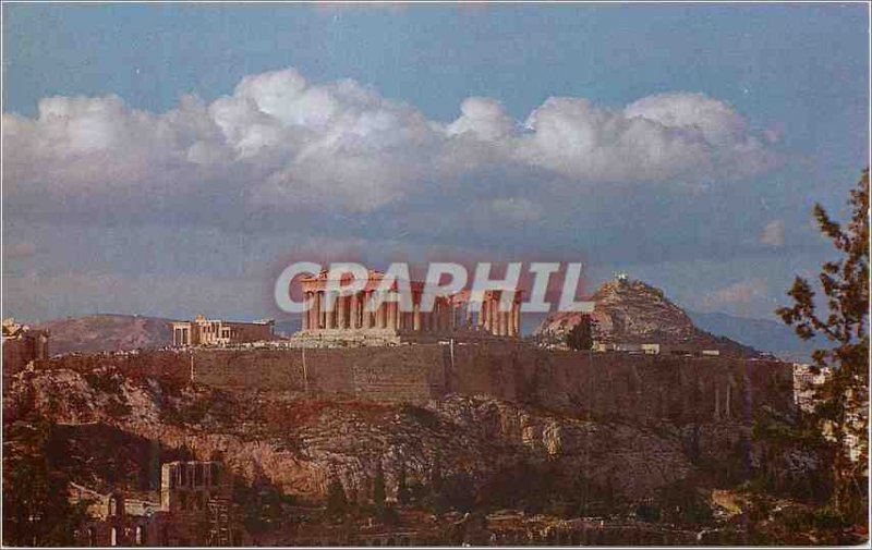 Postcard Modern Greece Athens The Acropolis