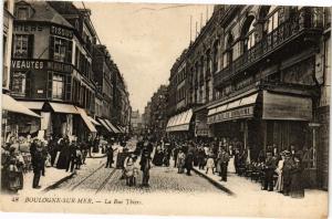 CPA BOULOGNE-sur-MER - La rue thiers (196491)