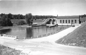 Oscoda Michigan~Five Channels Dam~50s Car on Driveway~RPPC-Postcard