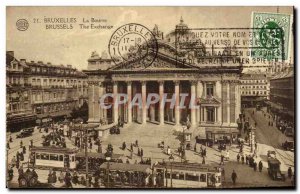 Old Postcard Brussels Stock Exchange