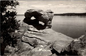 RPPC Devil's Anvil Wisconsin Dells WI Vintage Postcard T08