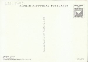 Sussex Postcard - Arundel Castle - The Picture Gallery - Ref TZ8473