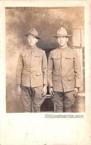 Military Men Military Real Photo Soldier Writing on back 