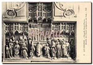 Old Postcard Le Crotoy St. Peter Chapel Altarpiece of the & # 39autel sculptu...