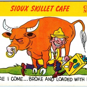 c1960s Chadron, Neb Hello from Sioux Skillet Cafe Restaurant Advertising NE A217