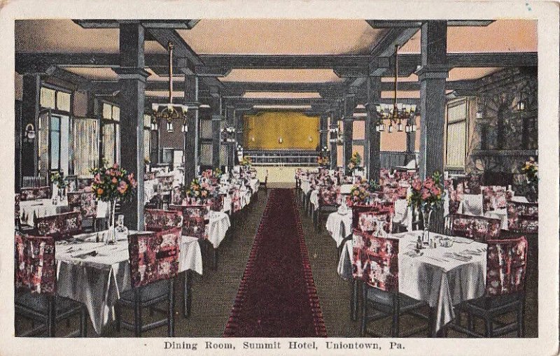 Postcard Dining Room Summit Hotel Uniontown PA