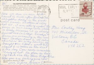 Alligator Mississippiensis South Carolina Gator Vintage Postcard C8