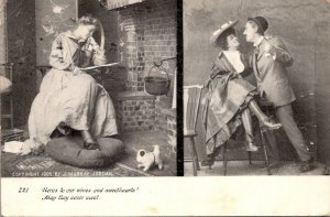 Romantic Couple Here's To Our Wives and Sweethearts 1908