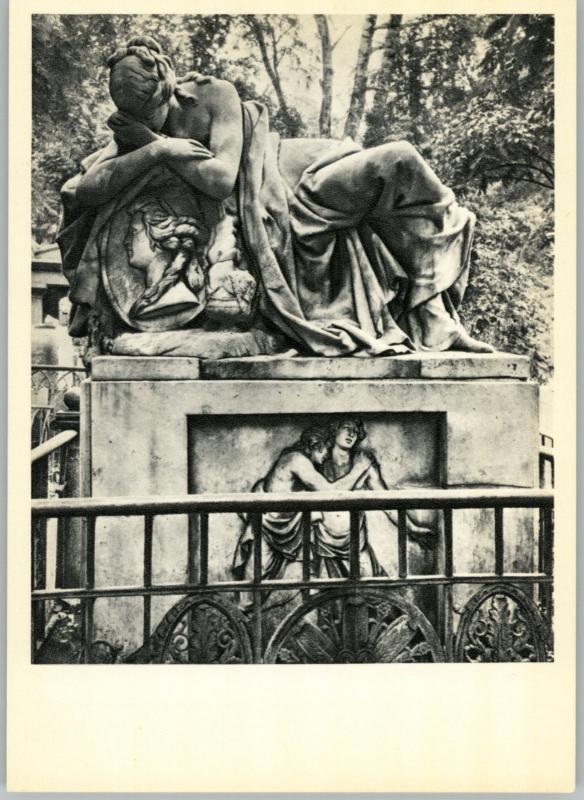 Elena Kurakina's tombstone by Ivan Martos in CHURCH Sculpture RARE Postcard