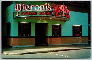 Vtg Boston Massachusetts MA Pieroni's Sea Grill & Restaurant Postcard