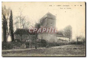 Old Postcard Liorac Tower and Bell Tower