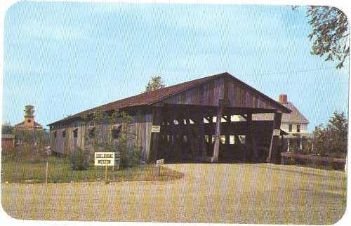 Covered Bridge, Shelburne Museum, Shelburne, Vermont, VT, Chrome