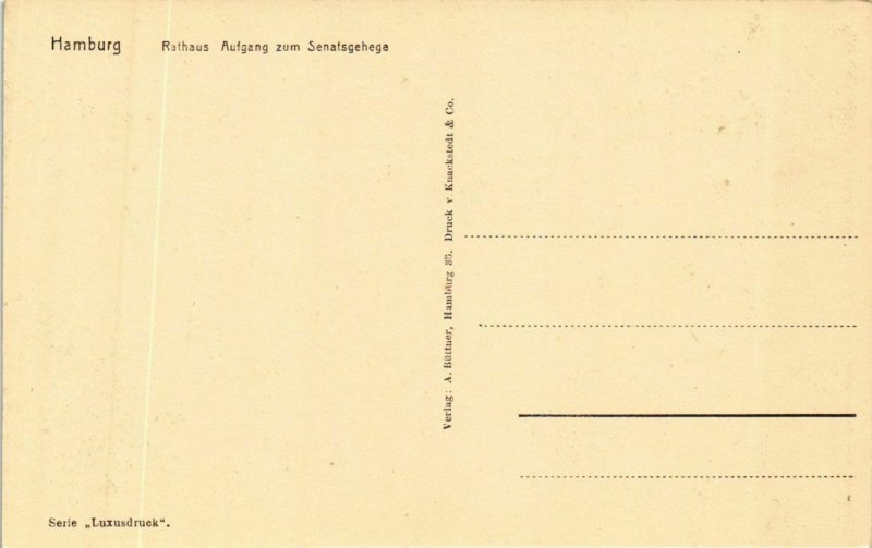 CPA AK Hamburg- Rathaus, Aufgang zum Senatsgehege GERMANY (900280)