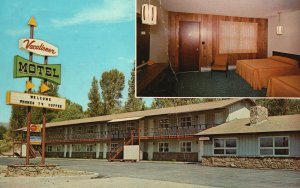 Vintage Postcard Vacationer Motel Rooms Junction Highways Jackson Hole Wyoming