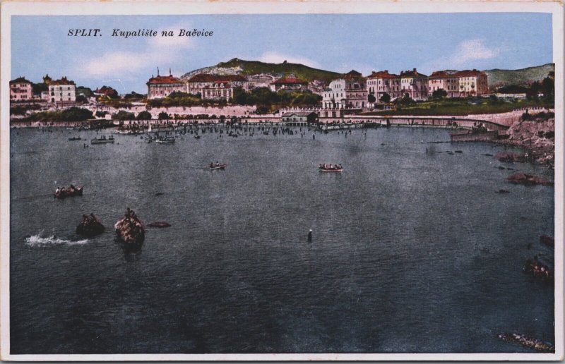 Croatia Split Kupaliste na Bacvice Postcard C044