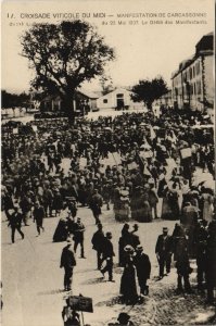 CPA Croisade Viticole du Midi - Le Défil des Manifestants CARCASSONNE (116418)