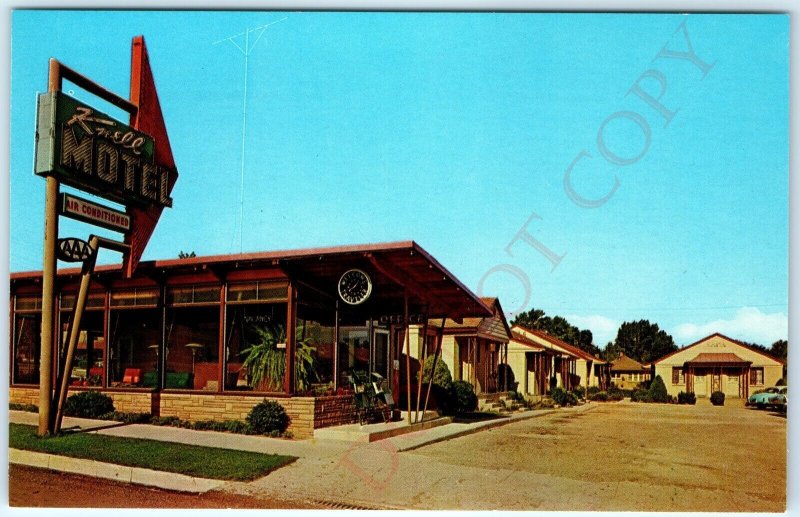 c1950s Cedar City, UT Knell Motel Hwy 91 Mid Mod MCM Sign Chrome Photo PC A152