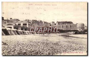 Old Postcard Biarritz Both casinos