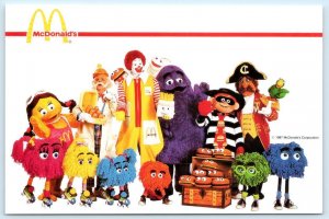 McDONALD'S Advertising RONALD McDONALD Hamburglar Grimace 1987 ~4x6 Blank Back