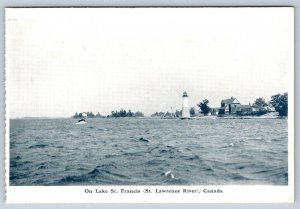 Lighthouse On Lake St Francis, St Lawrence River, Canada, Vintage Postcard