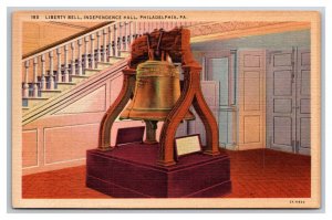 Liberty Bell Philadelphia Pennsylvania PA UNP Unused Linen Postcard Y14