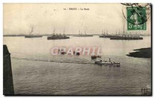 Brest Old Postcard The harbor (boats)