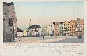 SCHARDING am INN AUSTRIA~OBERER STADTPLATZ~1901 BRANDT PHOTO POSTCARD