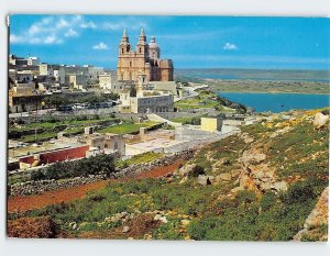 Postcard The parish church of Mellieha, Malta