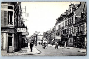 Romorantin-Lanthenay France Postcard Rue Georges-Clemenceau c1930's Vintage