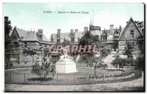 Old Postcard Paris Square and the Museum of Cluny