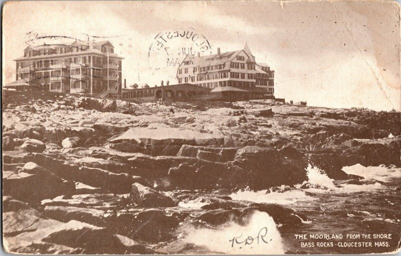 The Moorland from the Shore, Bass Rocks Bloucester MA UDB Vintage Postcard L73