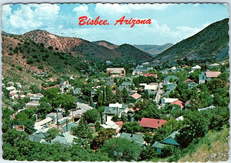 c1970s Bisbee, AZ Birds Eye Residential Area House Mining Home Hwy 80 4x6 PC M15