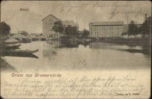 Gruss Aus Bremervorde Germany Muhle 1898 Used Postcard