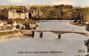 BR101538 the river and castle chepstow frith  wales