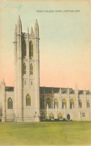 Hartford Connecticut    Trinity College Chapel Litho Postcard  Unused