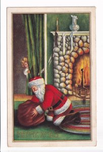 1913 Christmas Santa Postcard, Used, Ohio to Rockbridge, OH (F34705)
