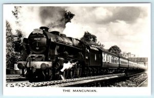 RPPC  British Railways THE MANCUNIAN London Midland Region Train Postcard