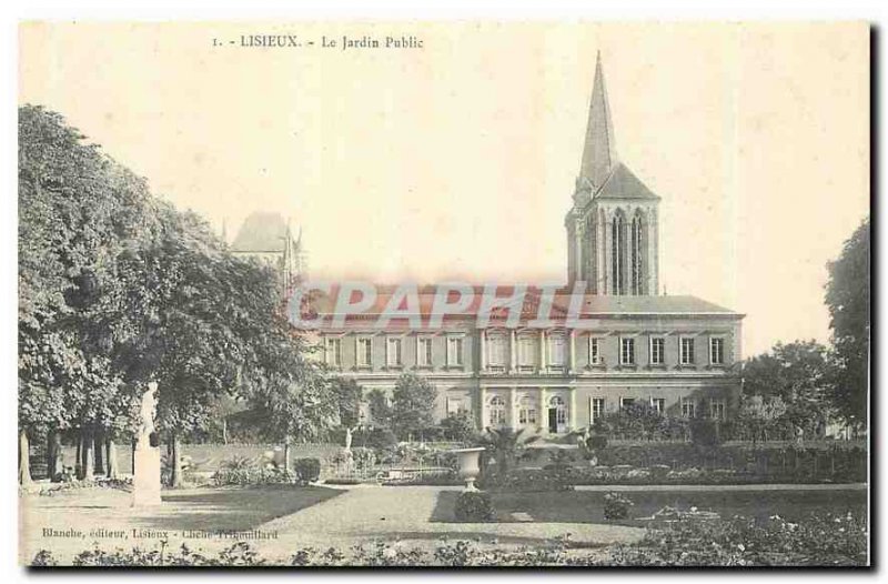 Old Postcard Lisieux The Public Garden